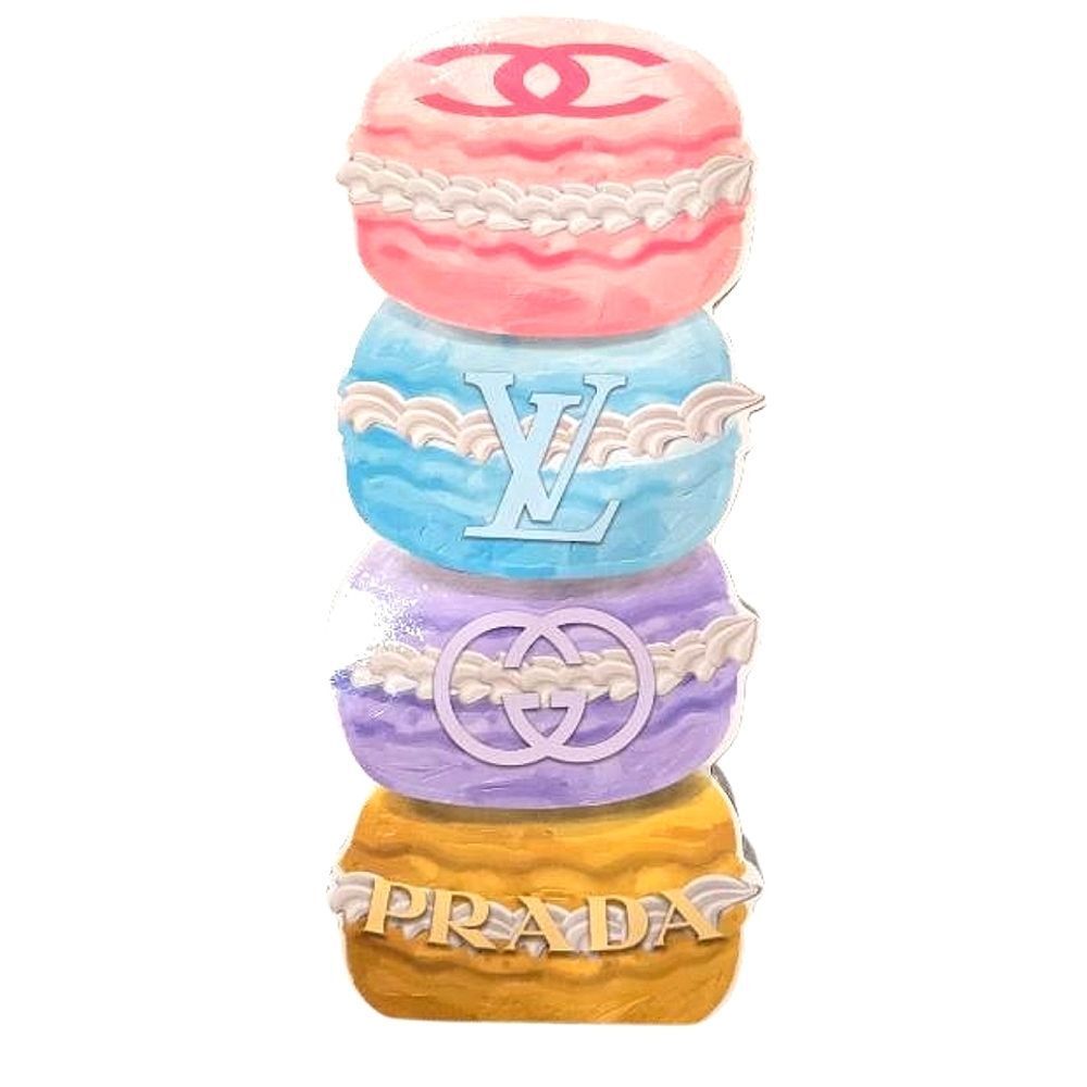 At Home Designer Macaron Stack Wooden Decor